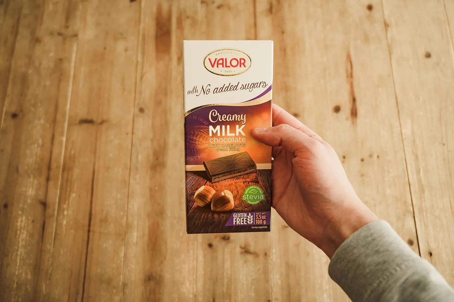 Valor Lait tablette chocolat 100g crème noisette