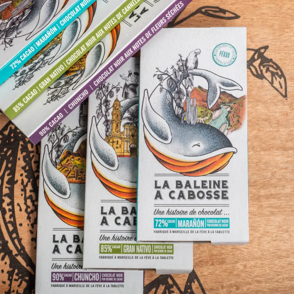 La Baleine à Cabosse pack 3 tablettes Pérou Marañon Piura