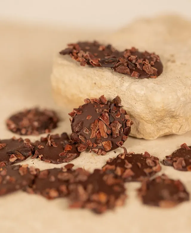 Ôme Palets fèves torréfiées chocolat noir 72%