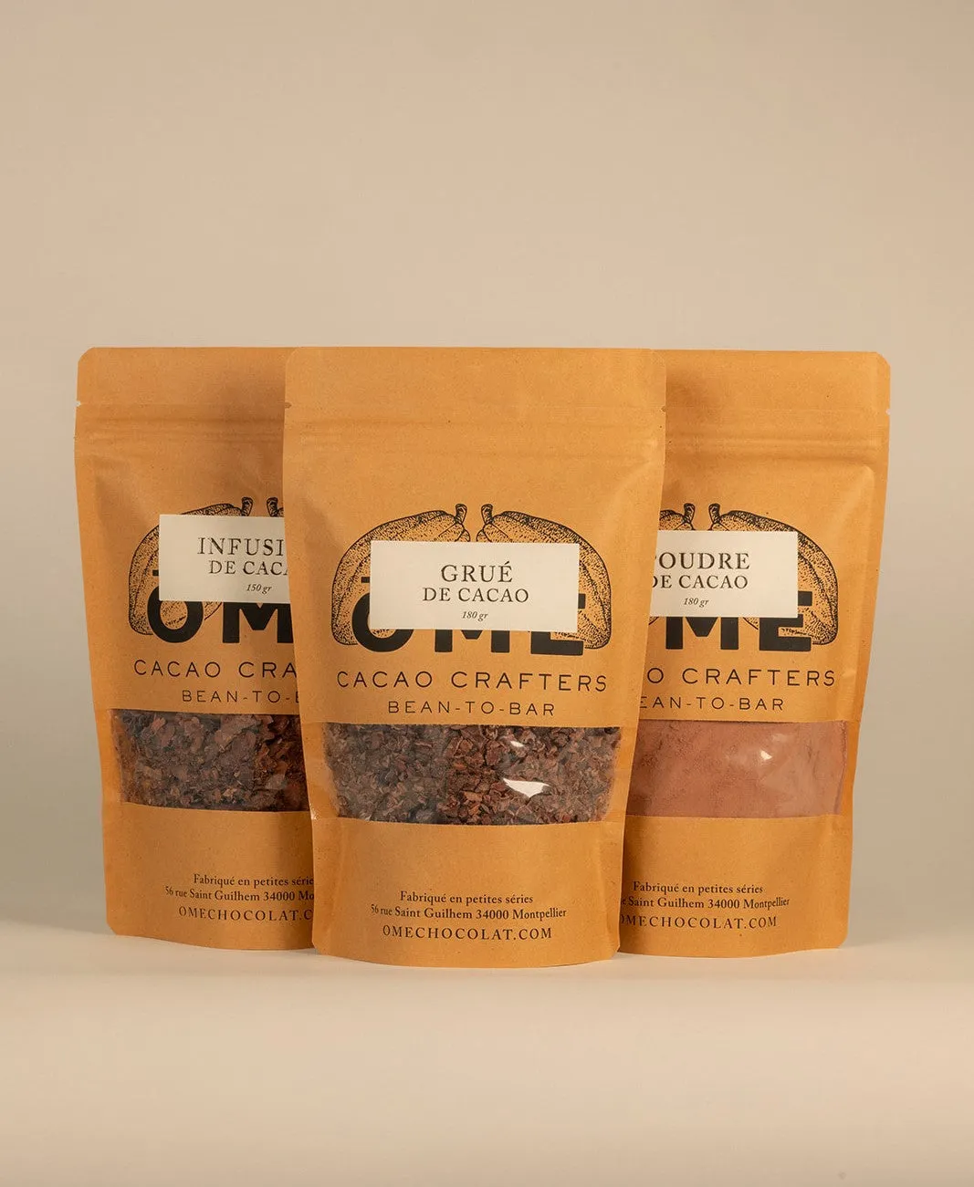 Ôme Grué de cacao éclats fèves torréfiées cuisine