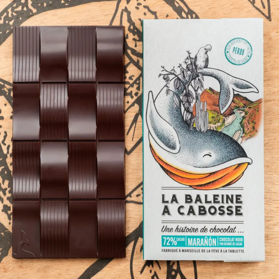 La Baleine à Cabosse Pérou Marañon 72% tablette chocolat noir fruité