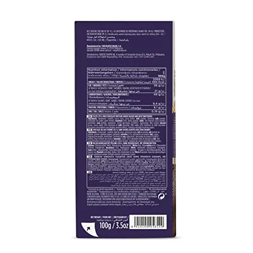 Valor Lait tablette chocolat 100g crème noisette
