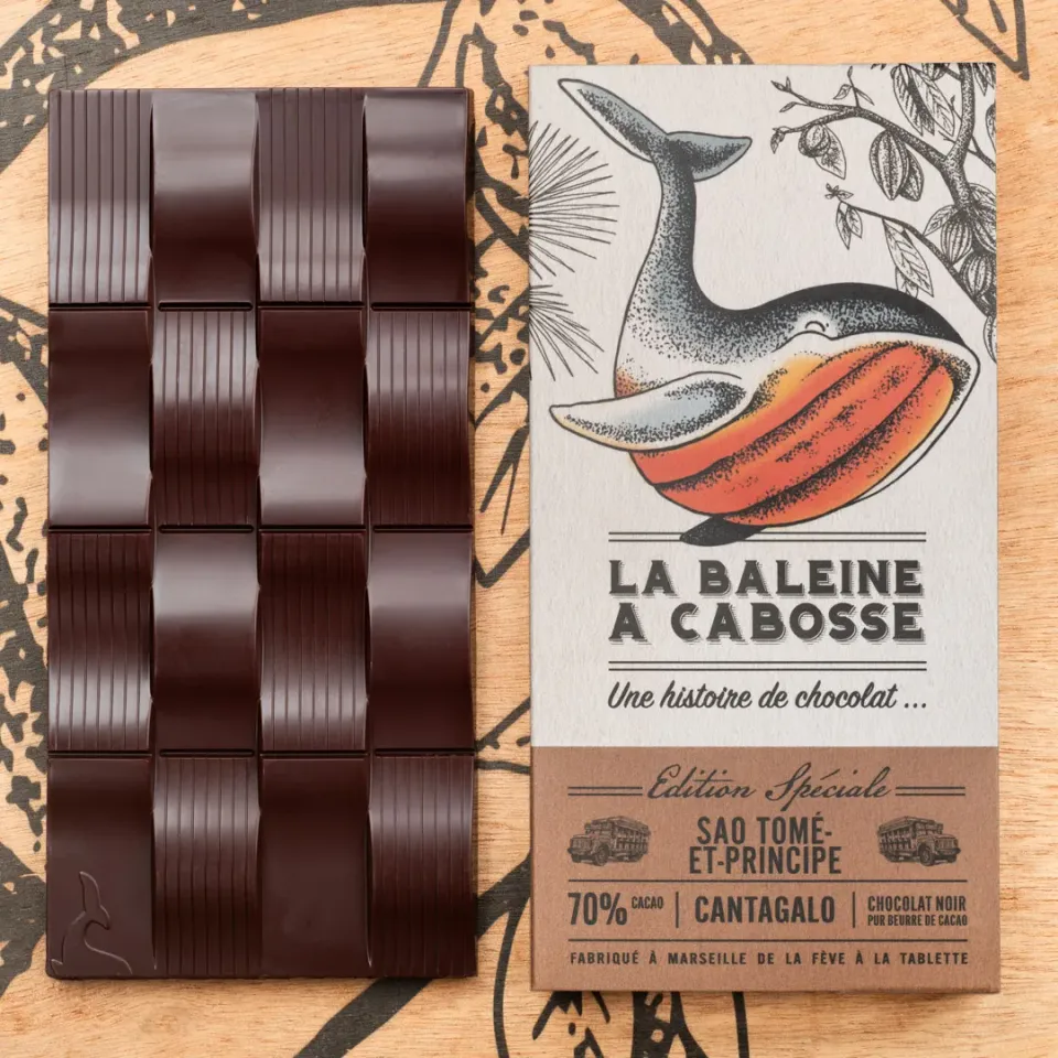 La Baleine à Cabosse tablette chocolat São Tomé Cantagalo 70%
