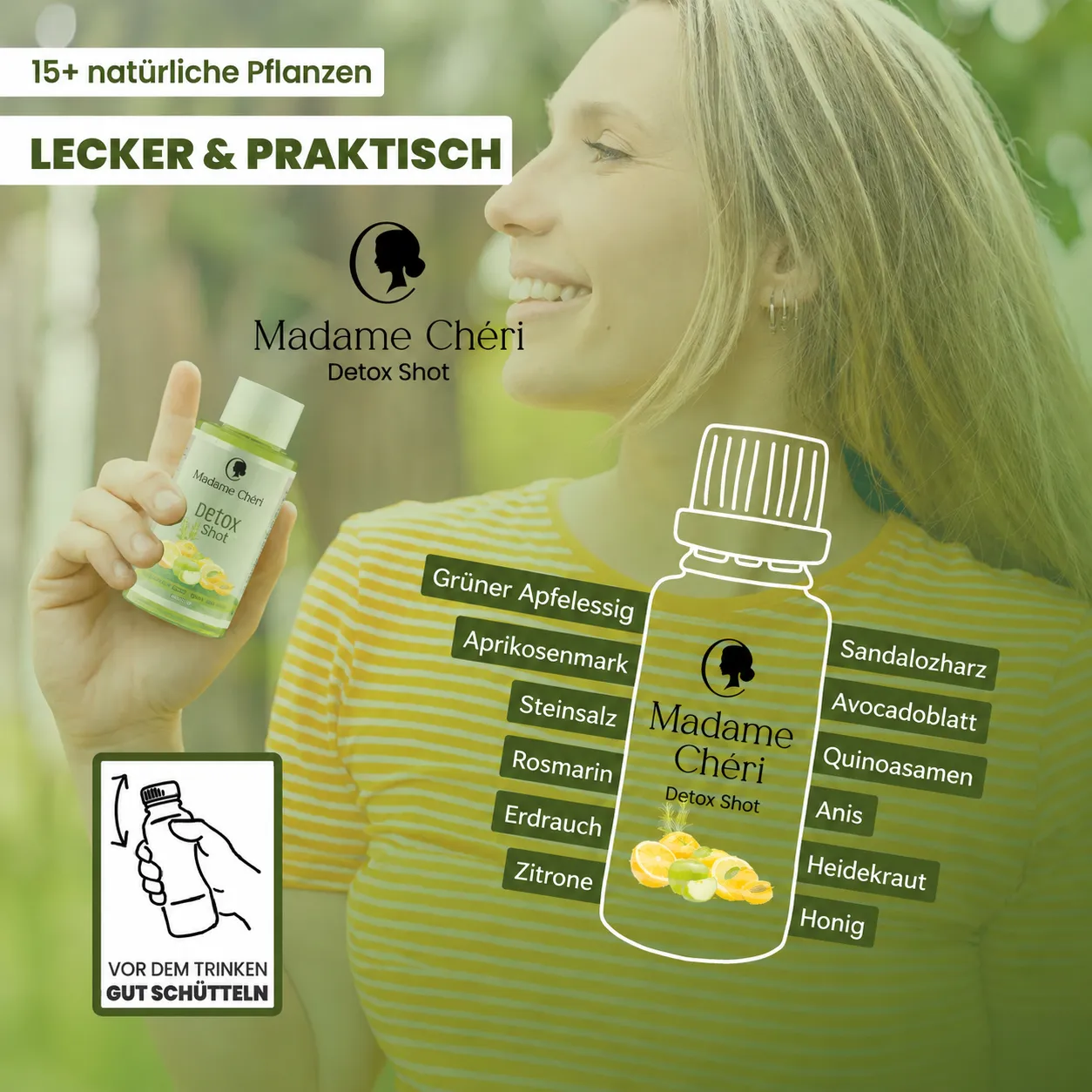 Madame Chéri Detox shot 10x50 g fruité