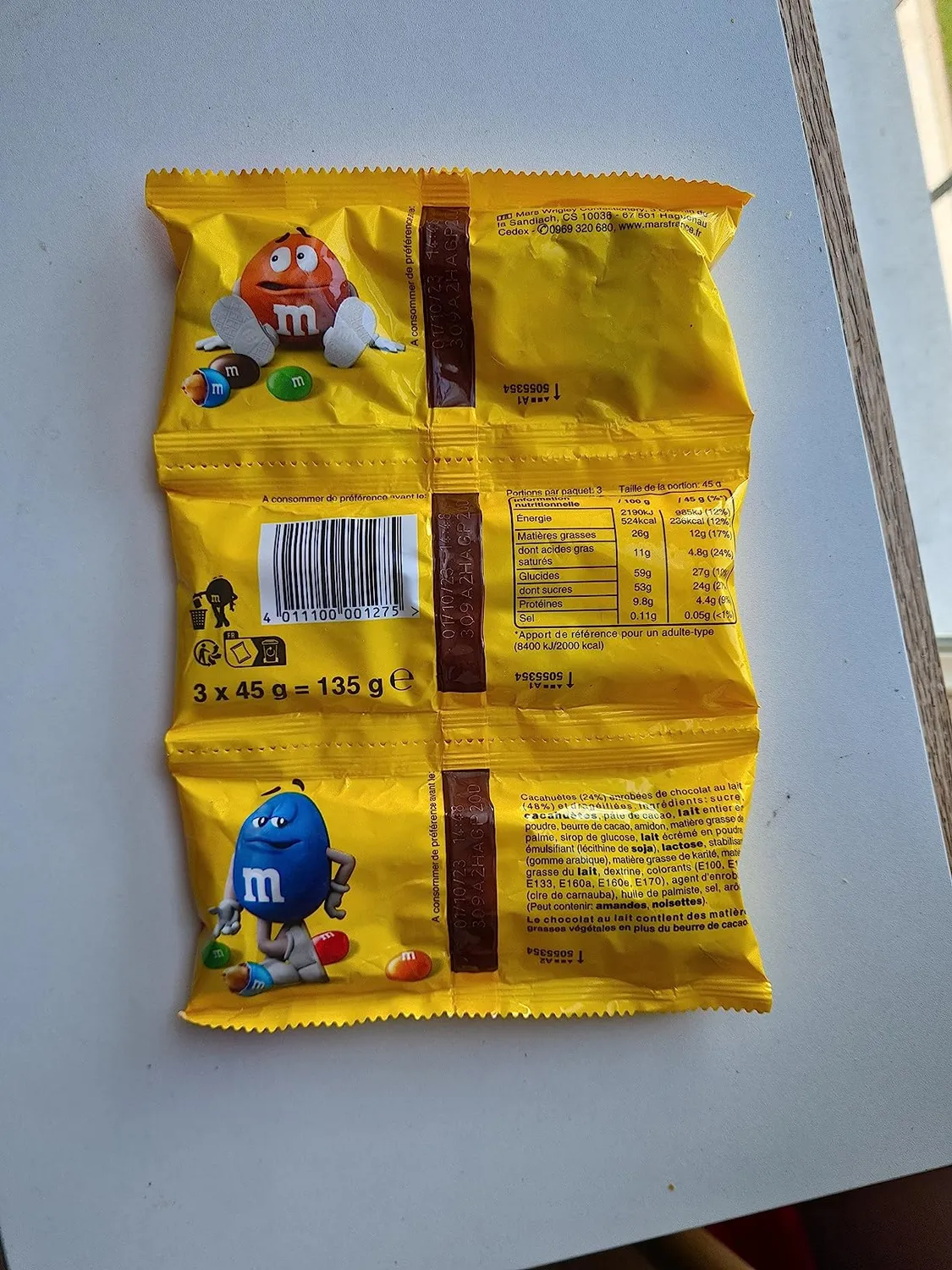 M&M'S Peanut bonbons chocolat lait cacahuètes 900g