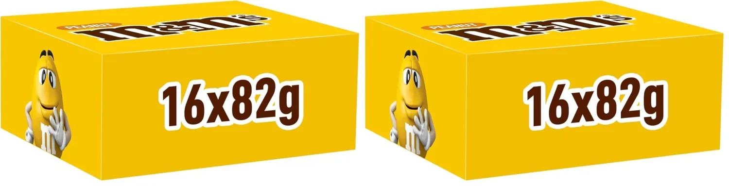 M&M's Peanut bonbons chocolat lait cacahuètes 16x82g