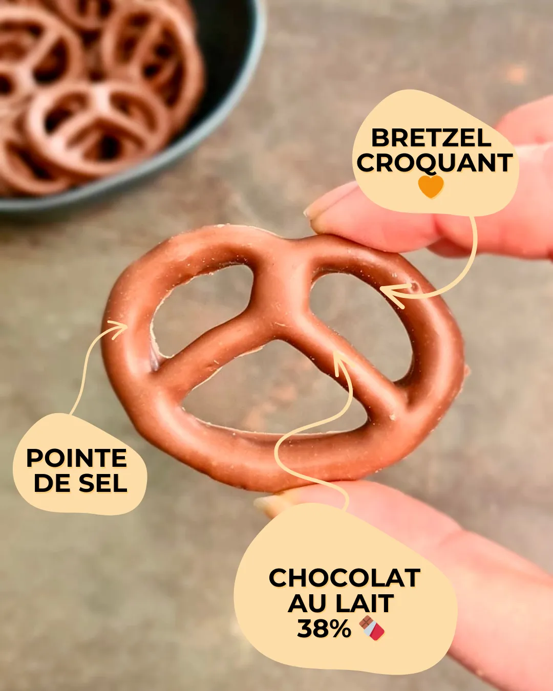 Bretzel & Co bretzel chocolat au lait 100g 38% cacao