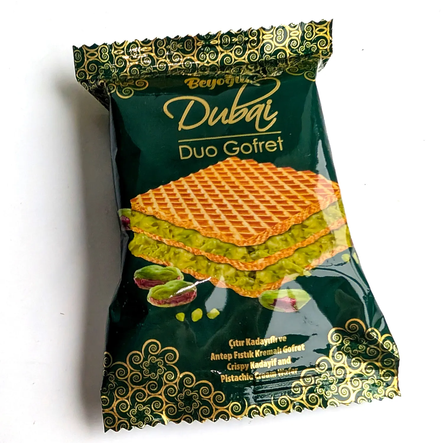 Madame Chéri Dubai Double Waffel gaufrettes 24x36g pistache