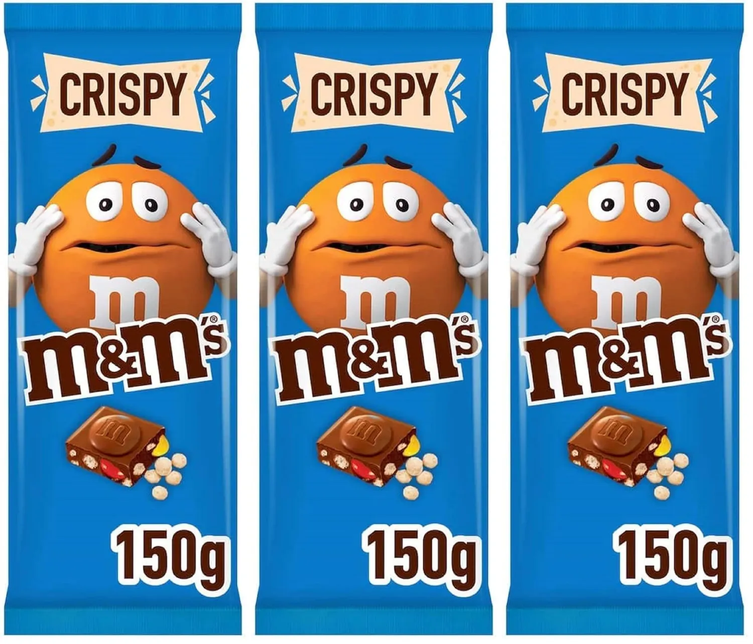 M&M's Crispy tablette chocolat au lait 150g riz soufflé