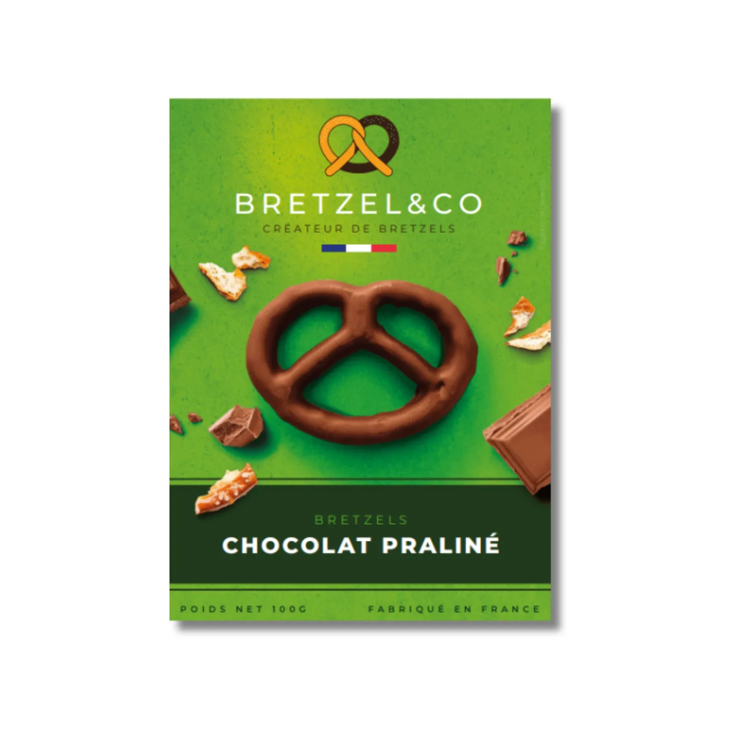Bretzel & Co bretzel chocolat praliné 100g croustillant
