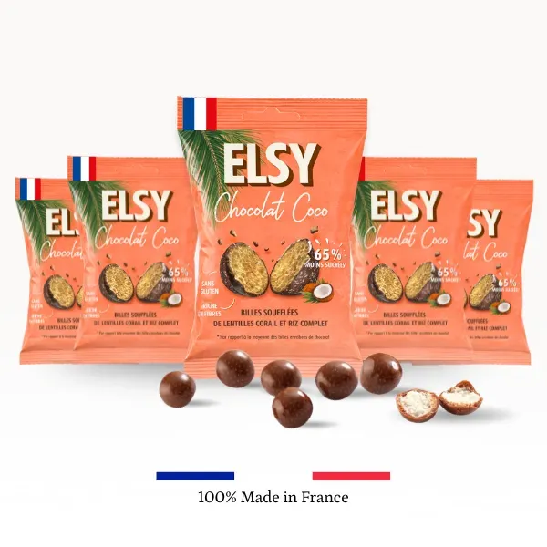 Elsy Billes Chocolat Lait Coco billes 5x30g sans gluten
