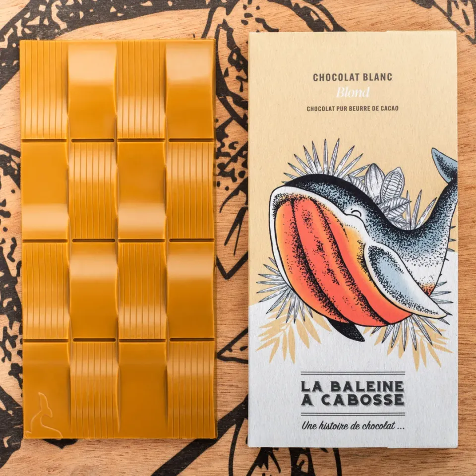 La Baleine à Cabosse tablette chocolat blond biscuit petit-beurre