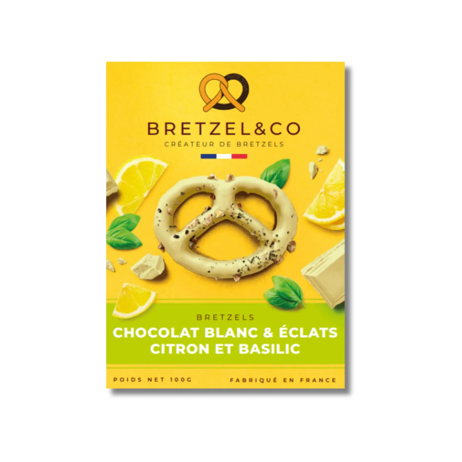 Bretzel & Co bretzel chocolat blanc citron basilic 100g frais
