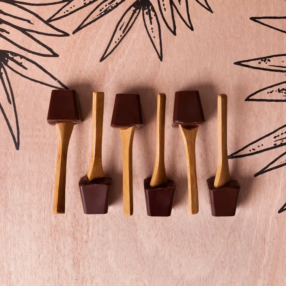 La Baleine à Cabosse 6 cuillères chocolat chaud noir 76%