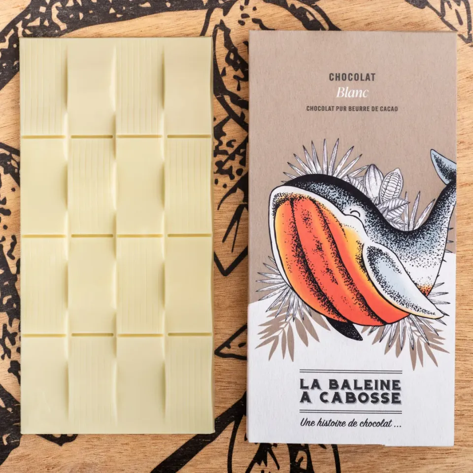 La Baleine à Cabosse Tablette chocolat blanc pur beurre de cacao