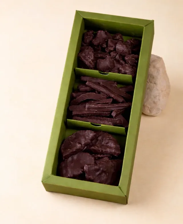 Ôme coffret 3 gourmandises fruits confits chocolat noir