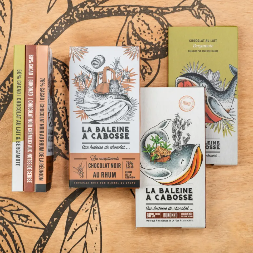 La Baleine à Cabosse Médaillés coffret 3 tablettes chocolat primées