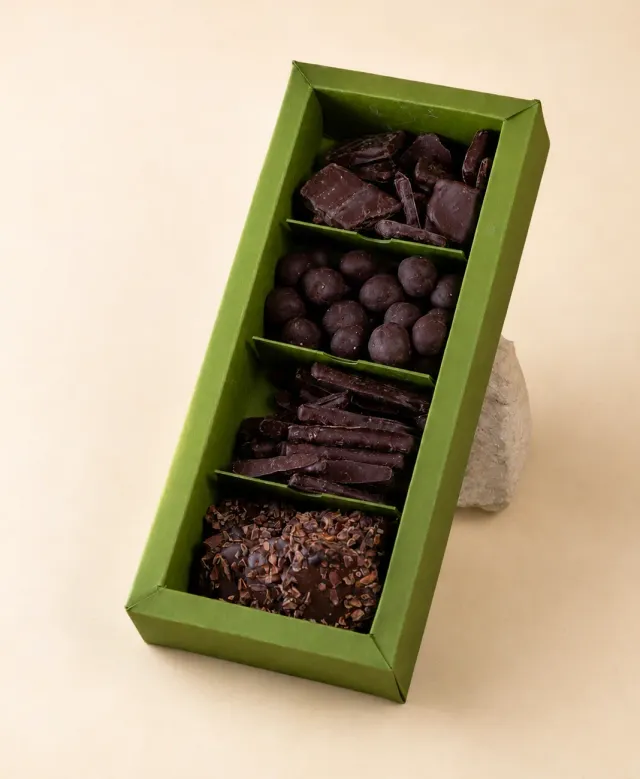 Ôme Coffret 4 Gourmandises coffret chocolat noir