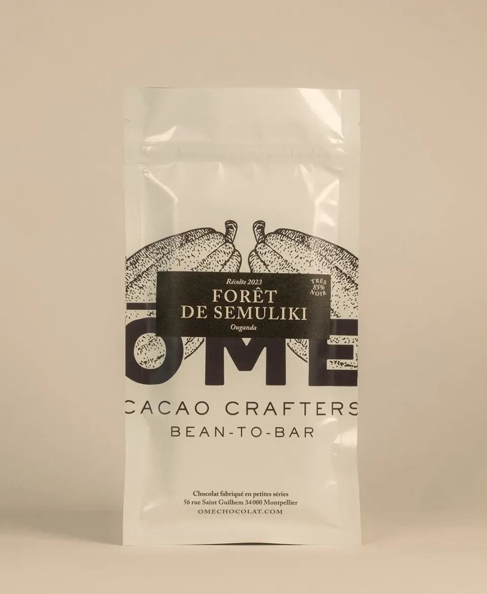 Ôme Forêt de Semuliki Ouganda pur très noir 85% tablette chocolat bio