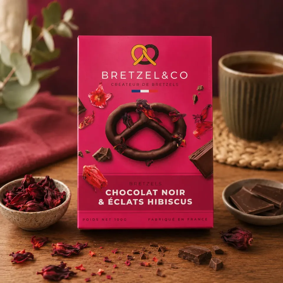 Bretzel & Co bretzel chocolat noir hibiscus bio 100g