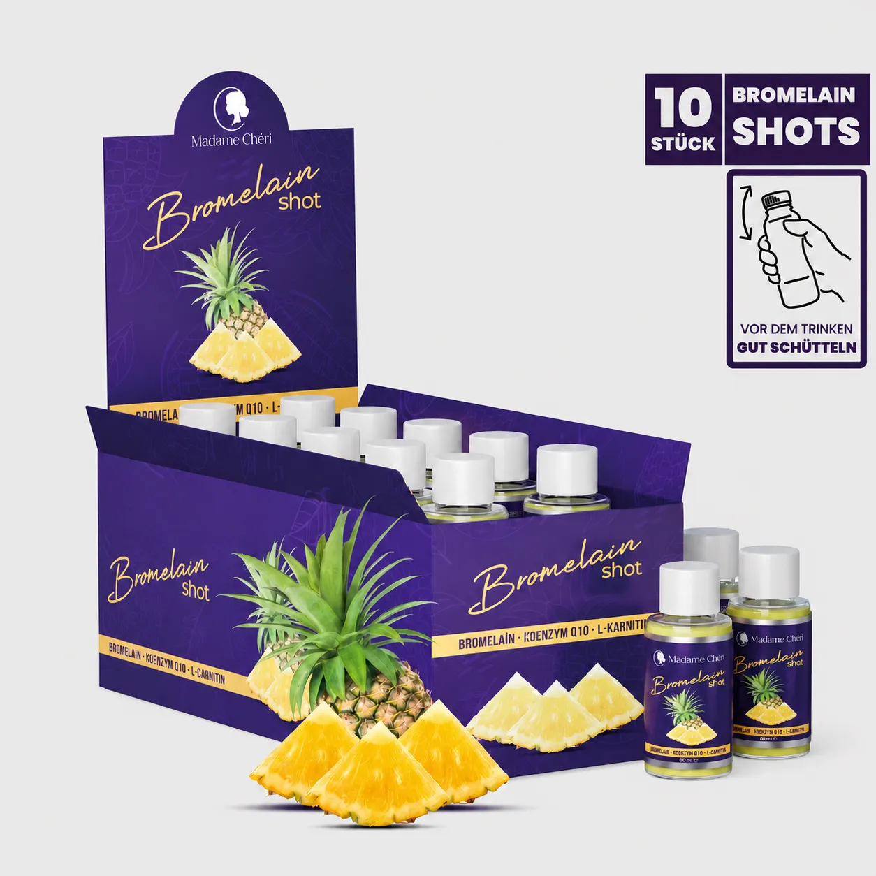 Madame Chéri Bromélaïne shot 10x50 g ananas
