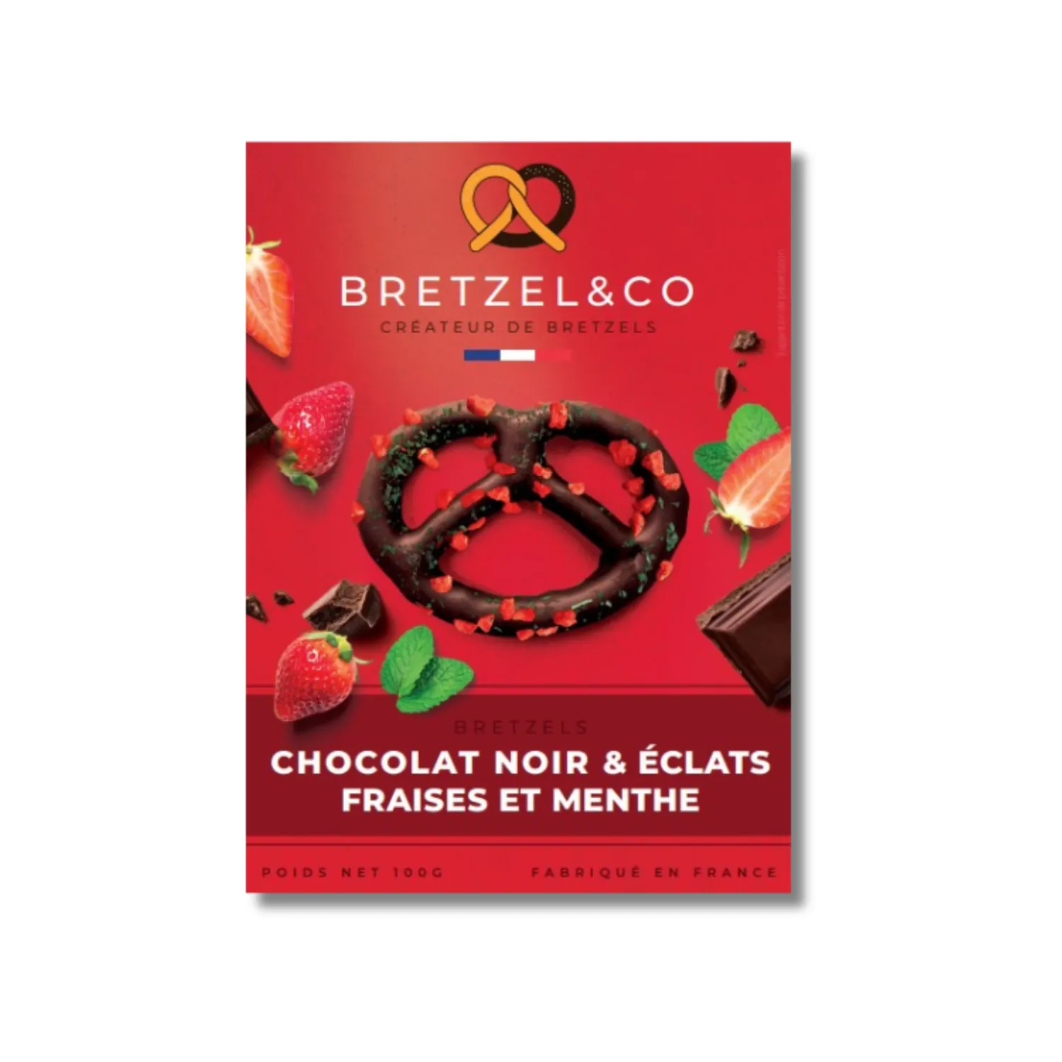Bretzel & Co bretzel chocolat noir fraise menthe 100g