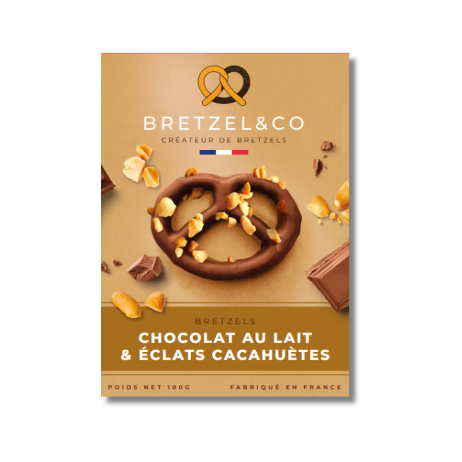 Bretzel & Co bretzel chocolat au lait cacahuète 100g