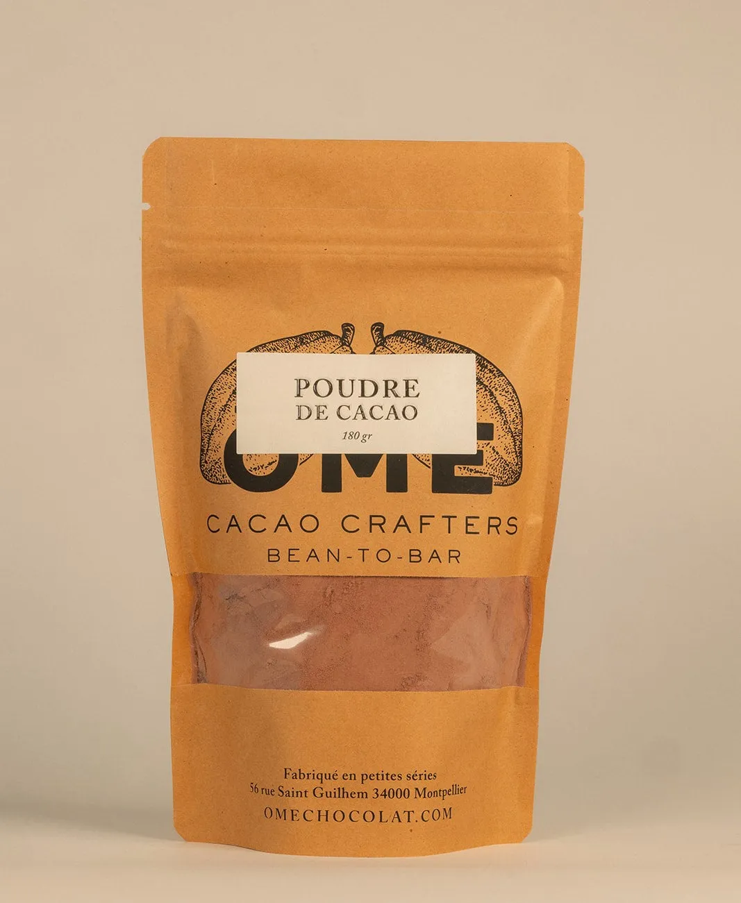 Ôme Poudre de cacao pure non sucrée artisanale