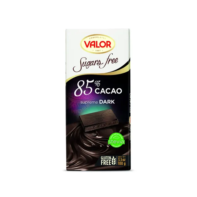 Valor Noir 85% tablette chocolat 100g sans sucre