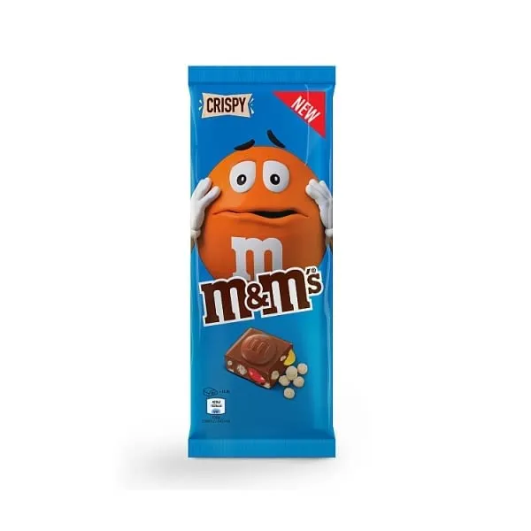 M&M's Crispy tablette chocolat au lait 150g riz soufflé