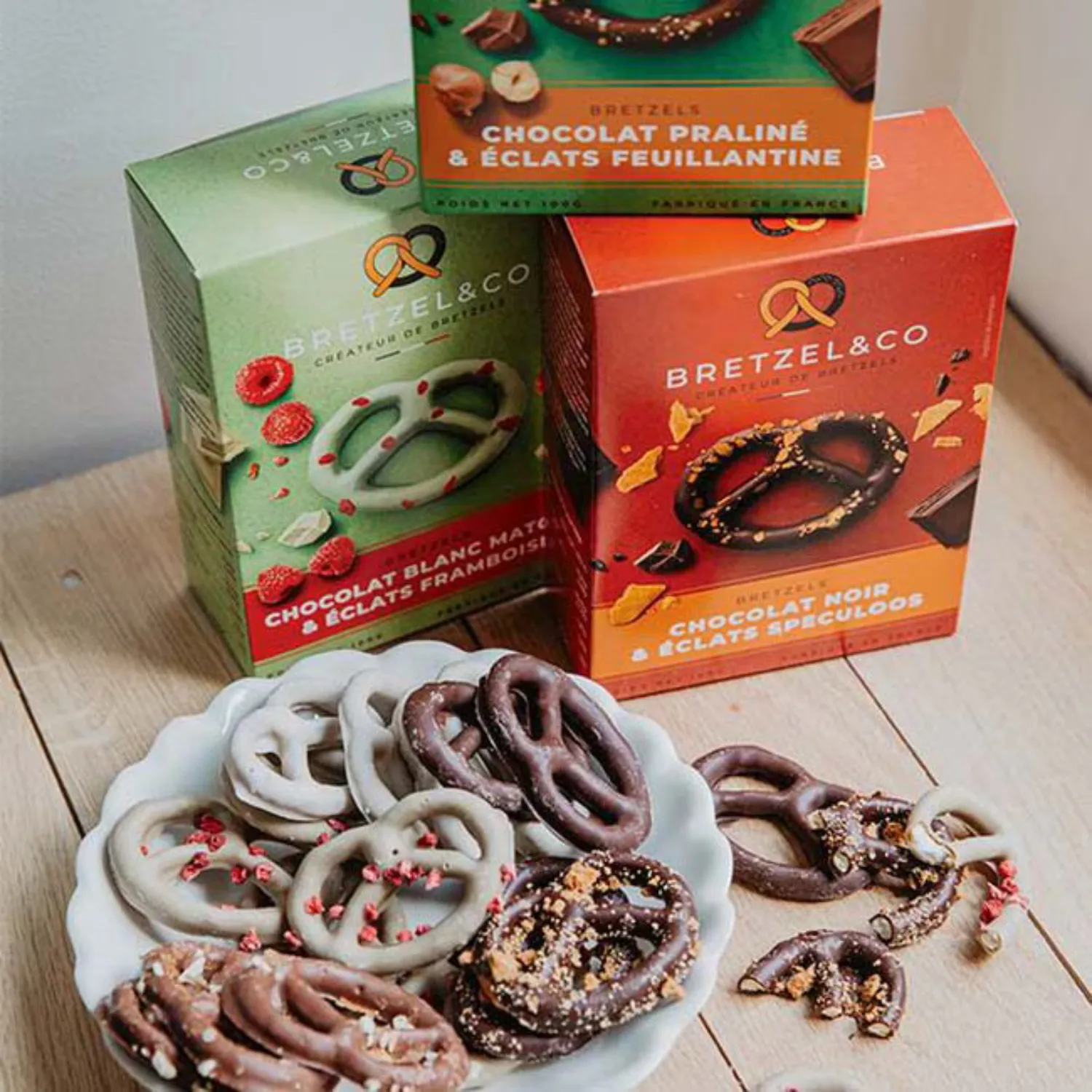 Bretzel & Co bretzel chocolat blanc pistache framboise 100g