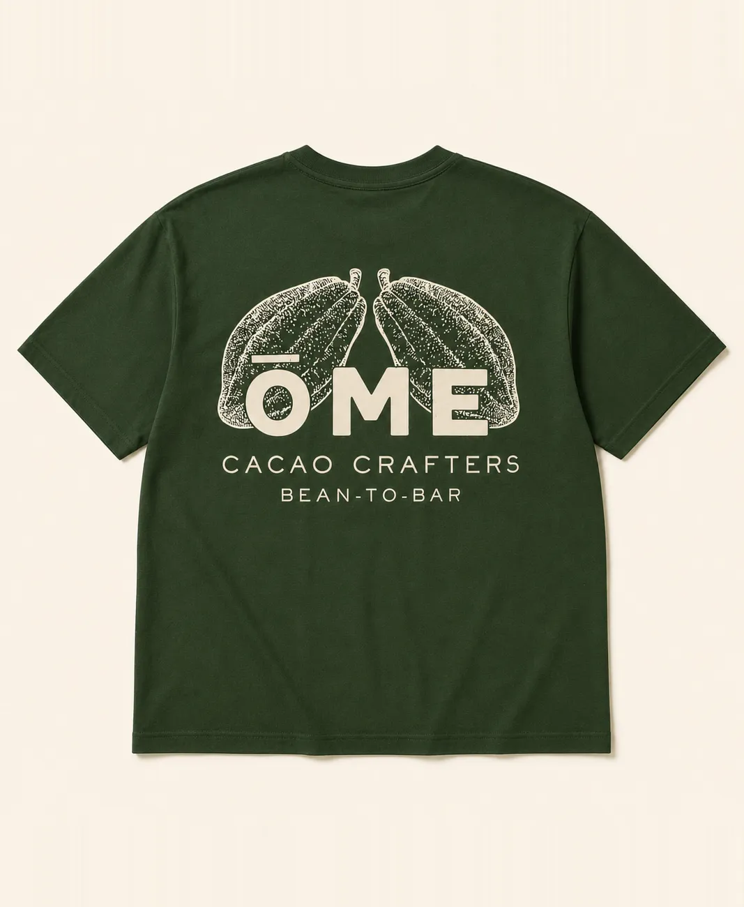 Ôme tee-shirt vert coton bio tissu épais