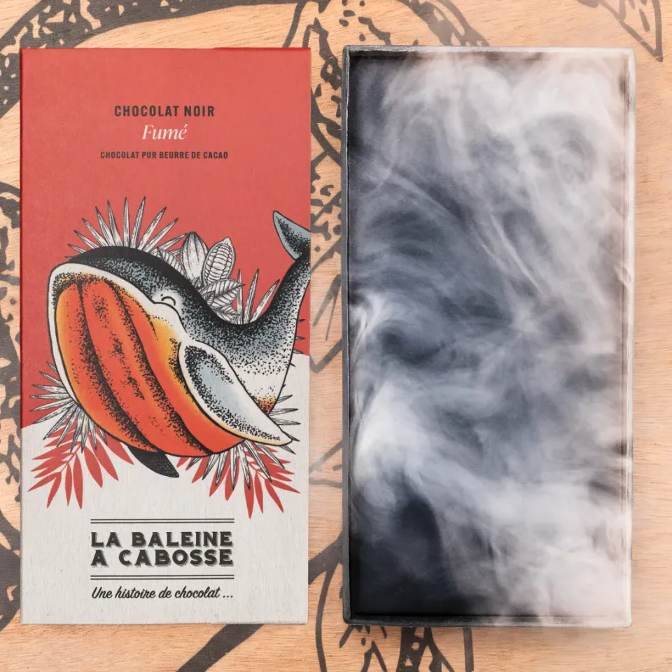 La Baleine à Cabosse tablette chocolat fumé 76% São Tomé