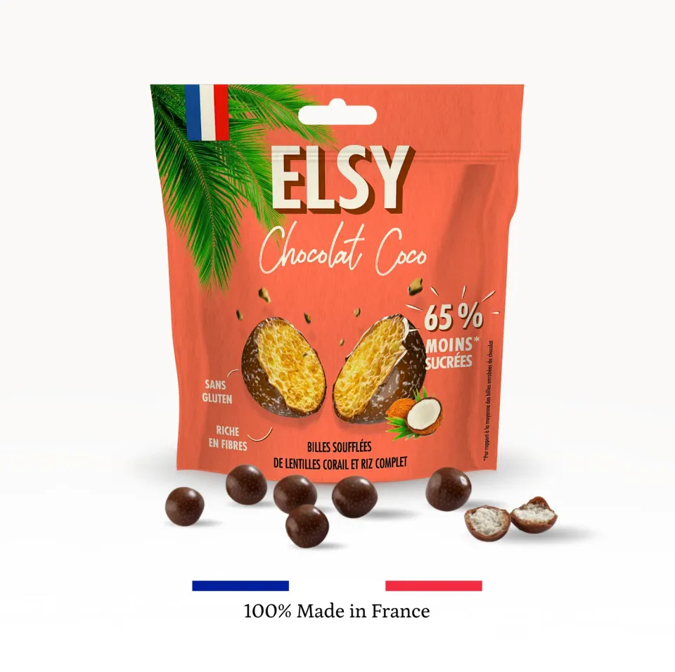 Elsy Billes chocolat coco lait snack 4x50g allégé