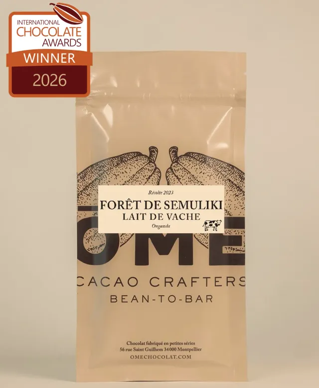 Ôme Forêt de Semuliki Ouganda Lait de Vache tablette chocolat au lait 62%