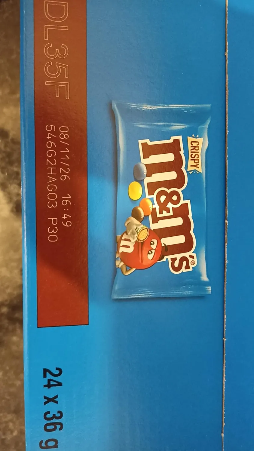 M&M's Crispy bonbons 24x36g riz soufflé lait
