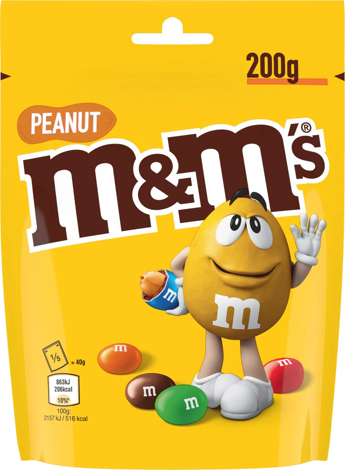 M&M's Peanut bonbons chocolat cacahuètes 200g