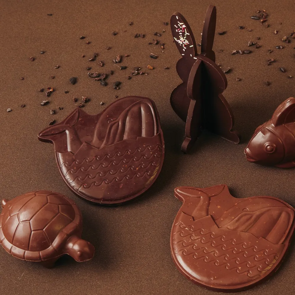 La Baleine à Cabosse tortue chocolat garni Pâques lait ou noir