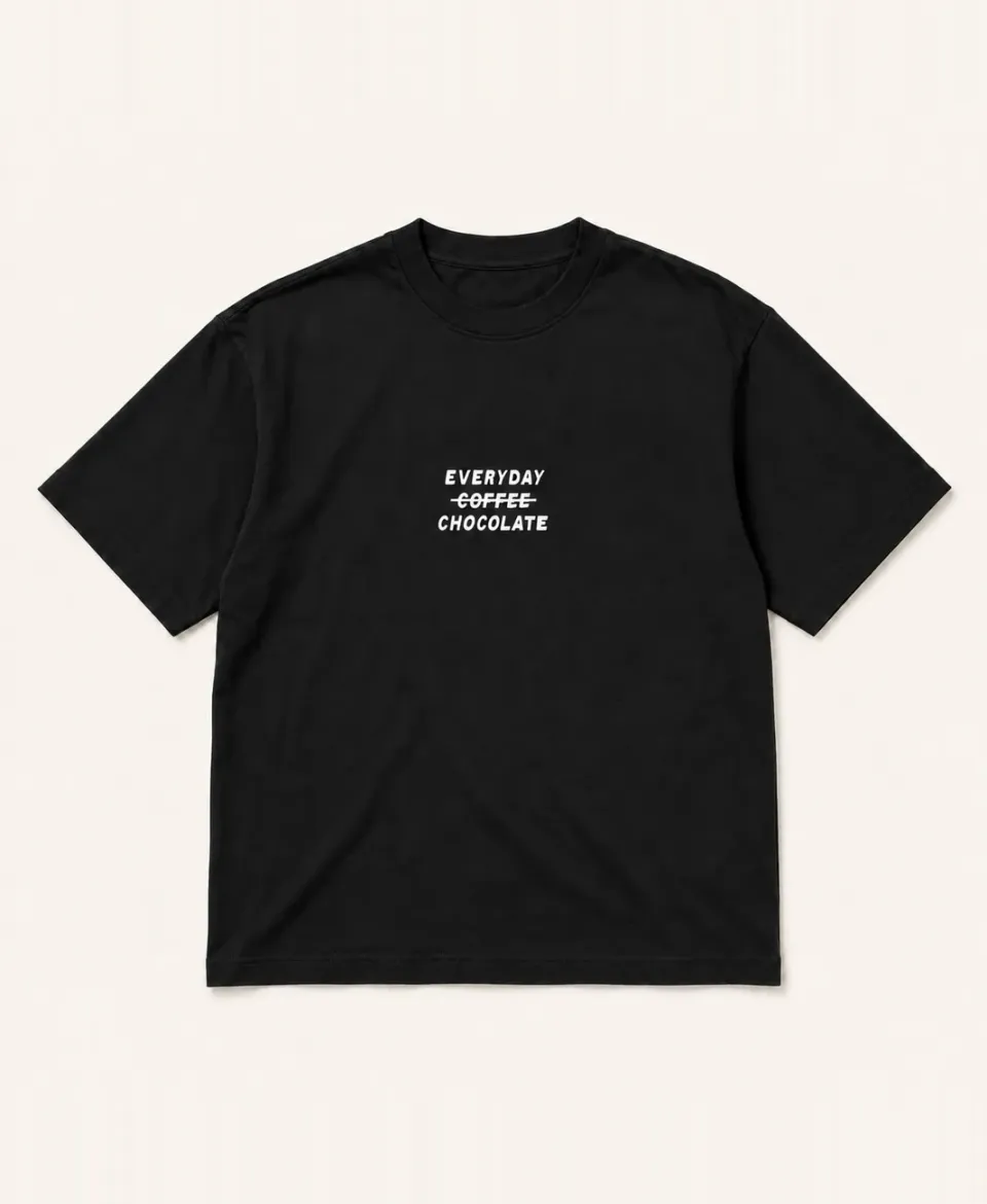 Ôme Tee-shirt noir coton bio oversize
